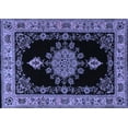 thumbnail image 1 of Ahgly Company Machine Washable Indoor Rectangle Medallion Blue Traditional Area Rugs, 3' x 5', 1 of 4