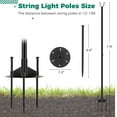 String Light Poles,11FT 4in1 Outdoor String Light Pole Stand for