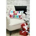 thumbnail image 2 of Merry And Bright Hooked Christmas Throw Pillow, 14" x 22", 2 of 6