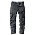 thumbnail image 1 of WEAIXIMIUNG Men's Pants Cargo Relaxed Fit Mens Fashion Solid Color Elastic Waist Overalls Pants, 1 of 4