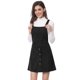 thumbnail image 3 of Allegra K Día De San Patricio Vestido Tipo Peto Tipo Peto Evasé Con Tirantes De Pana Para Mujer Negro XS, 3 of 7