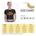 thumbnail image 5 of Pretty Sunflowers Leak Navel T-Shirt Black X-Large, 5 of 5