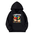 thumbnail image 3 of 67 Niños con capucha Niñas 6 7 Meme Sudadera cómoda manga larga Suéteres divertidos 6 7 Número impreso Novedad manga larga con capucha Suéter de moda cómodo once once hoodie (negro,9-10 años), 3 of 4