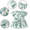 thumbnail image 5 of WOLLED Baby Newborn Floral Cotton Dress for Girls Summer Short Sleeve Princess Dresses Toddler Beach Sundress Tutu Dress for 9M-5Y, 5 of 11