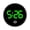 Black green-light, variant on ZenCart Car Digital Dashboard Clock Automotive Clock LED Time Display Touch Activated Car Clock Stick on Clock for Car Dashboard