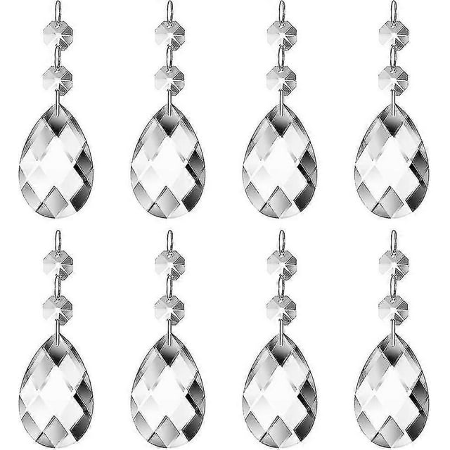 (24 Pieces) 38mm Teardrop Crystal Chandelier Crystal Glass Chandelier Prism Sun Catcher