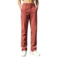 thumbnail image 4 of Hvogkswy Outdoor Hiking Pants Women, Solid Color Straight Leg Cargo Pants Loose Lightweight Casual Breathable Travel Pants with Pockets, 4 of 9