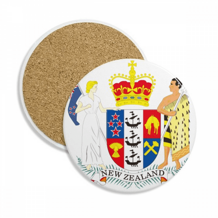 

The National Emblem of New Zealand Coaster Cup Mug Tabletop Protection Absorbent Stone