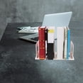 thumbnail image 4 of 2 archivadores de revistas con 4 compartimentos para escritorio, organizador vertical de plástico para papel, cartas, correo, carpetas, libros, organización de escritorio, 4 of 7