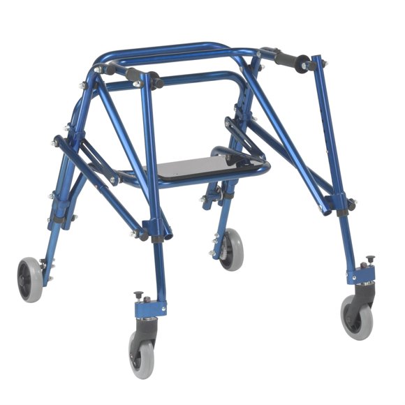 Drive Medical ka3200s-2gkb Nimbo 2G Lightweight Posterior Walker with Seat, Medium, Knight Blue