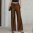 thumbnail image 2 of Levmjia Women's Satin Wide Leg Pants High Waisted Lounge Pants with Pockets Adjustable Drawstring Casual Trousers for Evening, 2 of 8