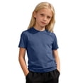 thumbnail image 5 of Gelikeya Boys UPF 50+ Rash Guard Swim Shirts Short Sleeve Quick Drying UV Protection Sun Shirt Summer Athletic Tops Navy, 4-5 Years, 5 of 6
