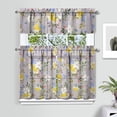 thumbnail image 2 of Kitchen Curtains and Valance Set 36 Inch Tier Pioneer Colorful Floral 3 Pieces Set Dining Room Small Curtain Drapes Cafe Curtains Valance for Home Decor Rod Pocket, 2 of 6
