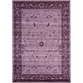 thumbnail image 2 of Unique Loom La Jolla Collection Tone Traditional Area Rug, 7 x 10 Feet, Violet/Dark Purple, 2 of 2