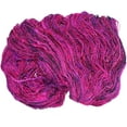 thumbnail image 4 of Knitsilk PREMIUM Recycled Sari Silk Yarn - Magenta shade 160 Yards | Good for Knitting, Crocheting and Jewelry Making, Pack of 3, 4 of 5