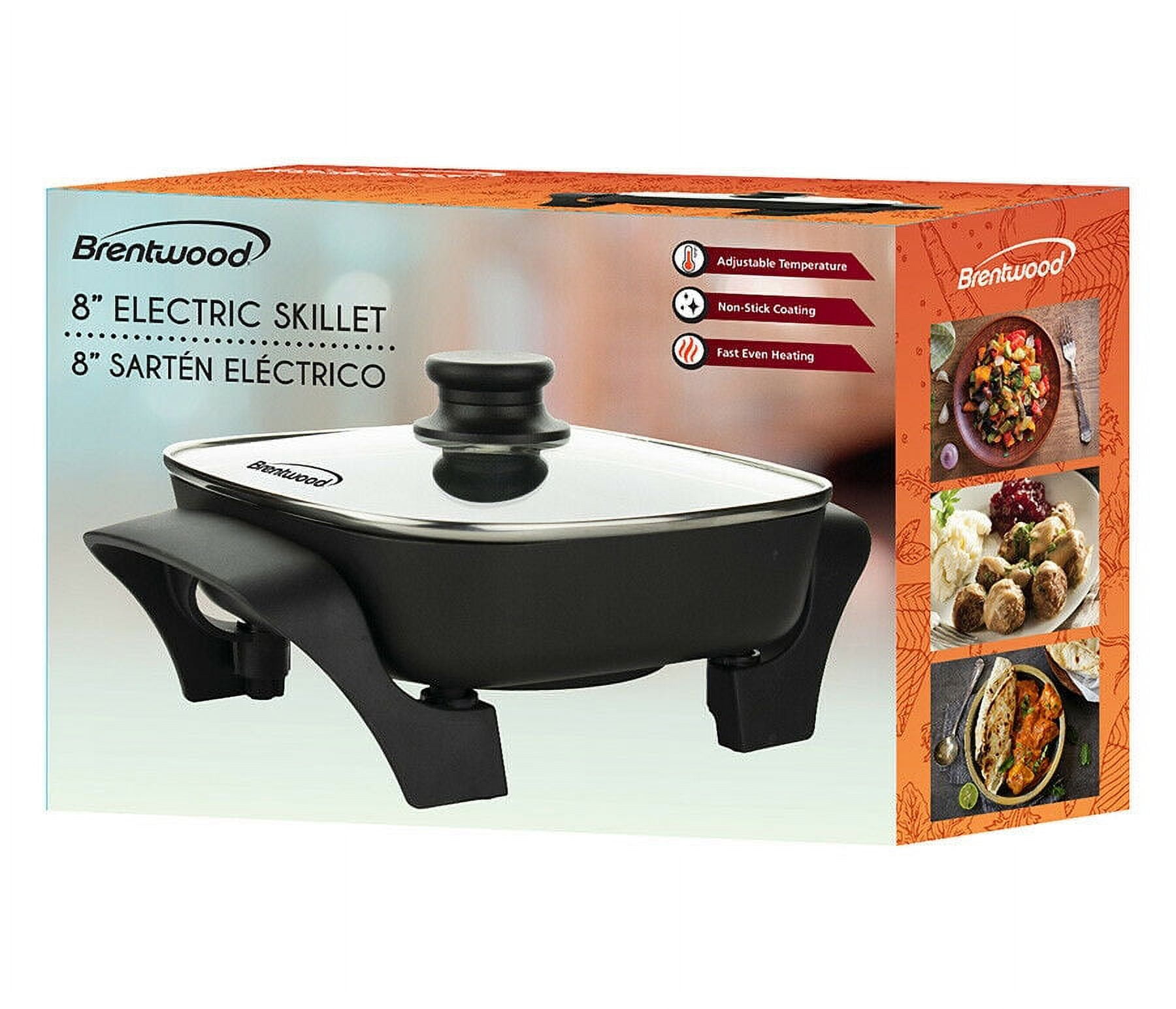 Brentwood SK-75 16-Inch Non-Stick Electric Skillet with Glass Lid, Bla -  Brentwood Appliances