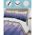 thumbnail image 4 of Fall Forest,Full Size Down Alternative Comforter,Lightweight Comforter Quilt Bedding Set with Pillow Shams Autumn Ombre Purple Black Trees Fog Mountain All Seasons Bed Comforter Duvet Insert 78"x90", 4 of 7