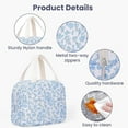 thumbnail image 5 of Soft Cute Lunch Box for Women Floral Lunch Box Quilted Lunch Tote Bag With Front Pocket Insulated Lunch Bag for Work Study, 5 of 5