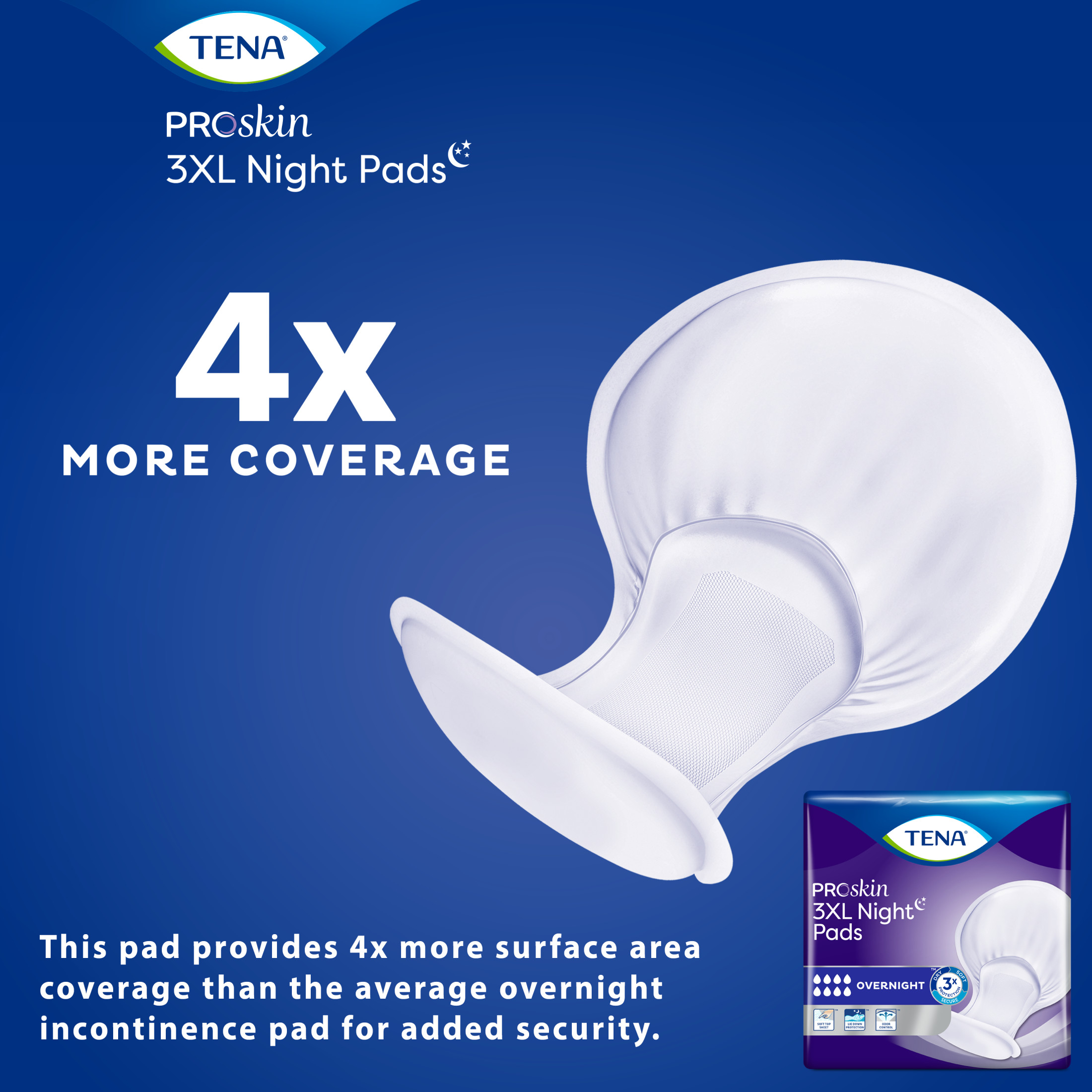 Tena ProSkin 3XL Incontinence Pads, Overnight Absorbency, 24 Ct - image 5 of 13