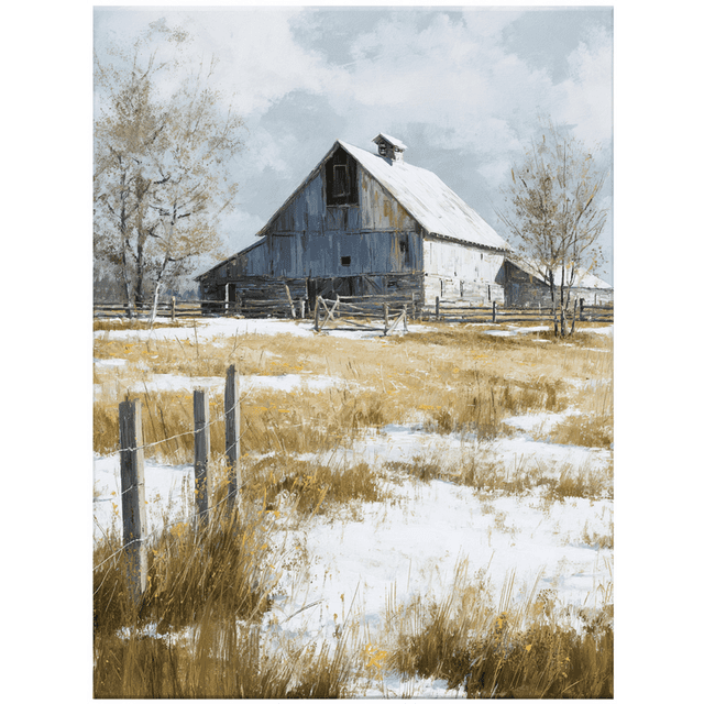 Art Mural sur Toile Style Ferme Rustique 15,75 X 11,81 Pouces