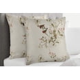 thumbnail image 4 of S4Sassy Pink Cotton Poplin Bird & Magnolia Pillow Case Sofa Cushion Cover Sofa Waist Throw Home Decor 2Pcs-12 x 12, 4 of 5