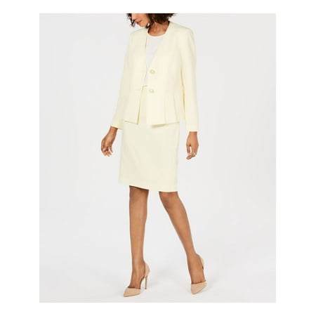 LE SUIT $79 Womens New Yellow Suit Casual Jacket 12 B+B