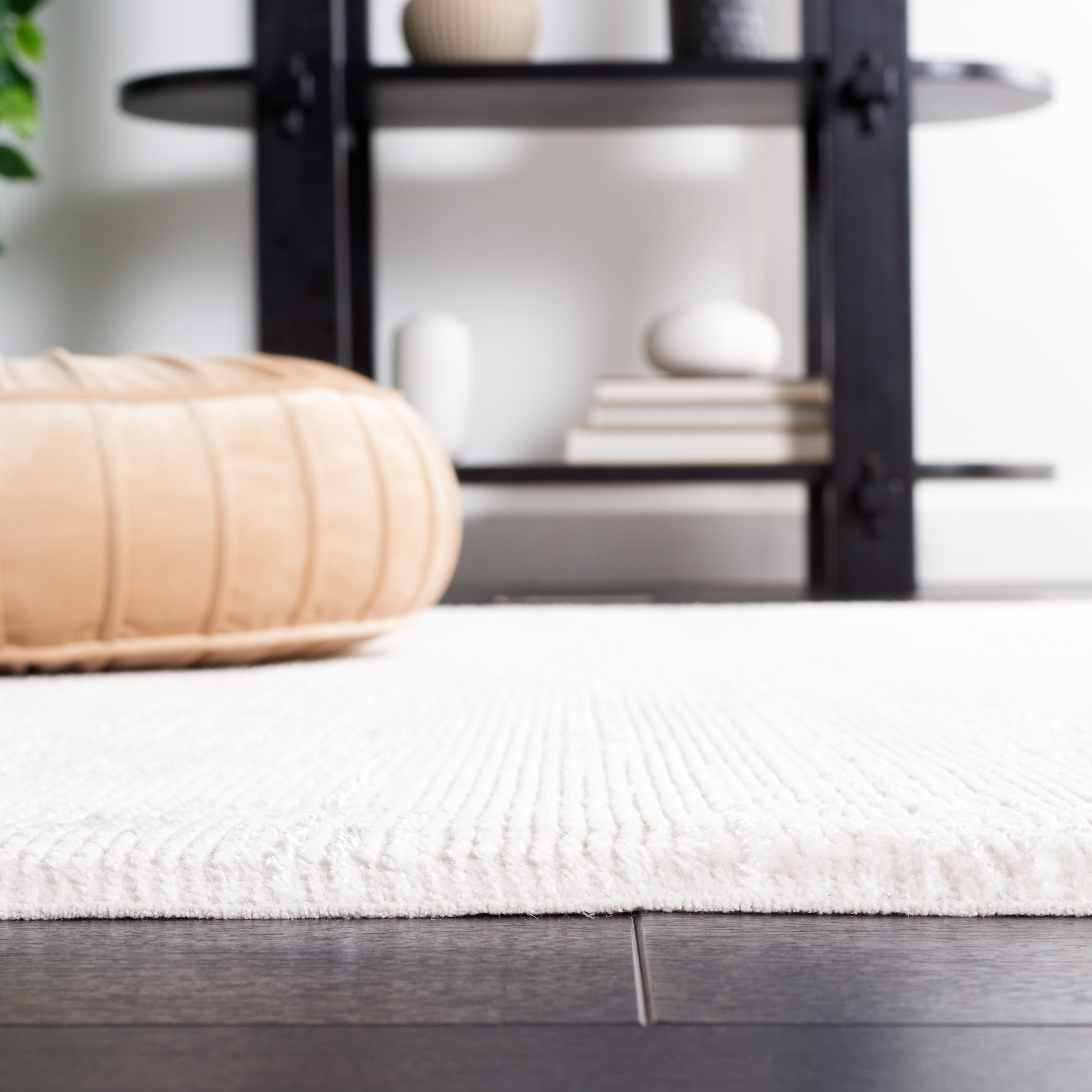 SAFAVIEH Whisper Zephyr Solid Area Rug, Ivory/Beige, 4' x 6'