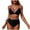 Black, variant on Trendy Swimsuit, Women Halter String Two Piece Bikini Sets Reversible Thong Swimsuit, Swim Dress Women Plus Size