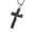Black, variant on HZMAN Men's Stainless Steel Jesus Christ Crucifix Cross Lord's Prayer Pendant Necklace (Silver)