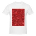 thumbnail image 4 of Bingfone Red Glitter Men'S Loose Fit Short-Sleeve Pocket T-Shirt, 4 of 7