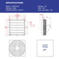 thumbnail image 2 of Iliving ILG8SF20VC Shutter Mount Exhaust Fan, 20" - Variable, Silver, 2 of 4