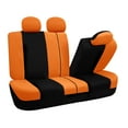 thumbnail image 6 of FH Group Light & Breezy Seat Covers for Auto, 4 Headrests Full Seat with Steering/Belt Pad Cover, Orange and Black, 6 of 8