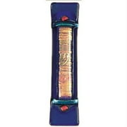Judaica Kingdom TB-MEZ-Q Cobalt And Gold Mezuzah