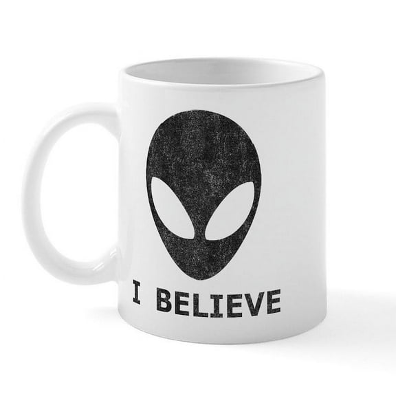 CafePress - Vintage Alien (I Believe) Mug - 11 oz Ceramic Mug - Novelty Coffee Tea Cup