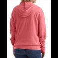 thumbnail image 4 of Sudadera con Capucha y Cremallera de Punto Flameado para Mujer, Camiseta Texturizada con Cremallera para Mujer Rosa S, 4 of 8