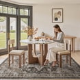 thumbnail image 3 of SIXHOME 5'x7' Area Rug Washable Retro Living Room Bedroom Carpet Soft Floral Distressed Indoor Rug Brown, 3 of 7