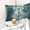 thumbnail image 4 of Salouo Scary Moon And Clouds Pattern Pillow Cases,1PC Pillow Covers with Envelope Closure Decorative Pillow Case for Bed Couch,Pillows Not Included-20"x30", 4 of 6