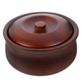 thumbnail image 2 of SHISUYAN Dark Brown Synthetic Material Wooden Bowl Set for Home Use Safe Anti-Scald Design 7 Inch, 2 of 9
