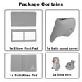 thumbnail image 2 of Active Mind Ltd Collapsible Baby Bath Kneeler Pad & Faucet Cover Set - Non-Slip Bathtub Knee/Elbow Protector with Silicone Spout Guard, Toy Organizer & 2 Bath Toys, Infant Bath Safety Essentials,Gray, 2 of 7