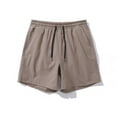 thumbnail image 4 of Wyobmus Mens 2 In 1 Workout Running Shorts Quick Dry Lightweight Drawstring Elastic Waist Active Sport Hiking Basketball Shorts L-2X A-Khaki, 4 of 5