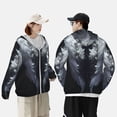 thumbnail image 4 of Fotbe Elegant Feathered Floral Wings Chaqueta con Protección Solar UPF 50+ para Hombre y Mujer, Camisa con Capucha y Bolsillos-Small, 4 of 7