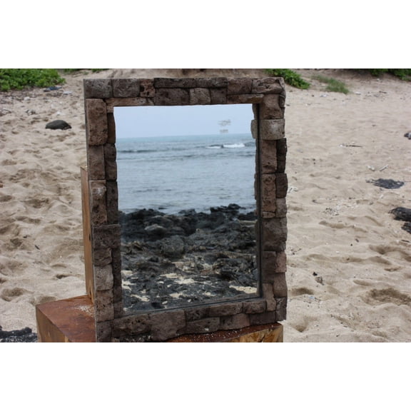 Lava Rock Rectangular Mirror 16"x20" - Coastal Living