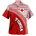 thumbnail image 5 of Camisa hawaiana con gráfico de la bandera de Tonga para hombres, emblema nacional, estampado 3D, mangas cortas, blusas holgadas estilo Harajuku, camisas Aloha con solapa, 5 of 5