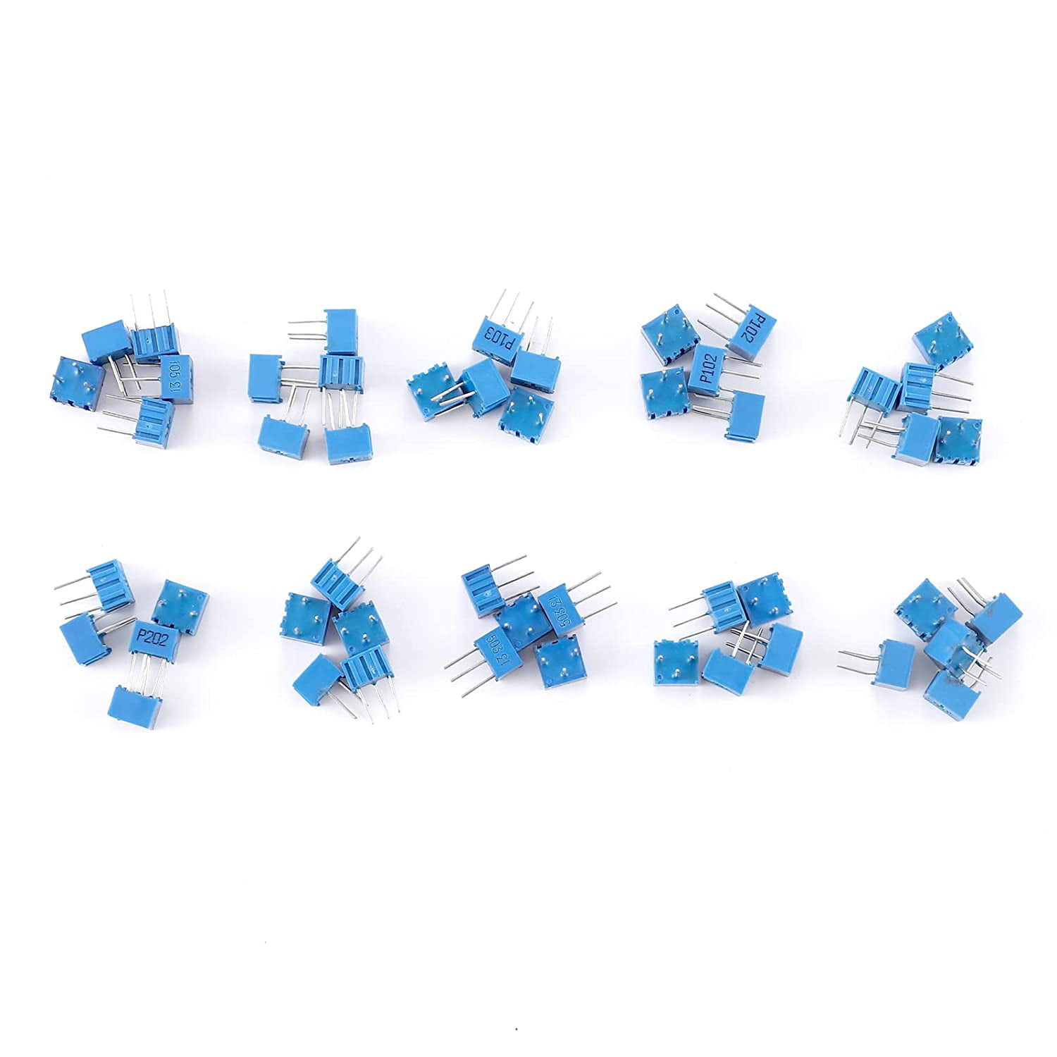 503362 single turn trimmer potentiometer set 100 500 125 1050 100 500 1 ohm breadboard resistors with plastic box for