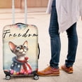 thumbnail image 4 of Freedom Devon Rex on Independence Day 4th of July Travel Luggage Cover Cat Lover Kitten Owner Gifts Suitcase Dust Protective Decor - 01005, 4 of 5