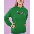 thumbnail image 2 of Fabulous With Pink Bow Hoodie Women -Image by Shutterstock, Female 5X-Large, 2 of 4