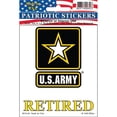thumbnail image 2 of United States Army Star Logo Retired Car Decal 3-1/2 by 4 Inches, 2 of 2