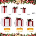 thumbnail image 3 of Christmas Lighted Gift Boxes, 8 Modes & Timing Function Set of 3 Plug-in Light up Present Boxes with 60 LEDs Christmas Decorations Indoor Home Decor Christmas Ornaments for Holiday Party Xmas, 3 of 11