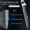thumbnail image 4 of Kitchen Knives Stainless Steel Japanese Chef Knife Damascus Cleaver Santoku Steak Utility Paring Knifes with Unique Shell Handle with Giftbox, 4 of 7