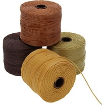 The Beadsmith S-Lon Bead Cord – .5 mm Nylon Cord, 12-Pack, Wheatberry Mix, TEX210, 77 Yards